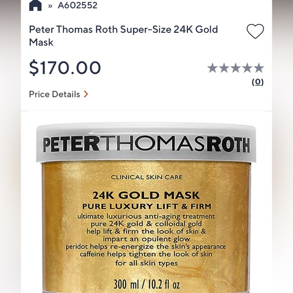 SUPER SIZE Peter Thomas Roth 24K Gold Mask Pure Luxury Lift & Firm - Picture 2 of 3